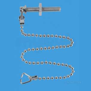 Mcalpine Waste traps overflow -  10 Inch Chrome Plated Chain And 2 Trngle Stay And Nut Ch10