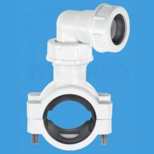 Mcalpine Waste traps overflow -  Mcalpine Pipe Clamp White 1.5 Inch X 25x22mm