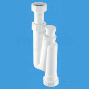 Mcalpine Waste traps overflow -  1.25 Inch Offset Basin Trap Adj Inlet Obt1v