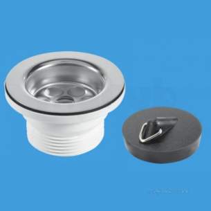 Mcalpine Waste traps overflow -  1.5 Inch X70mm Flange Bath Waste Plus P And C Bsw10pc