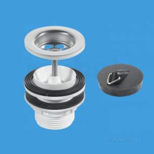 Mcalpine Waste traps overflow -  1.25 Inch X60mm Flange Basin Waste Plus P And C Bsw11pc