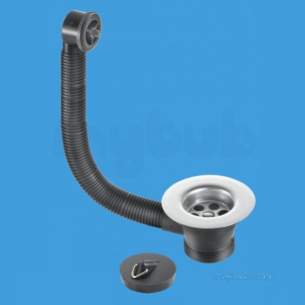 Mcalpine Waste traps overflow -  1.5 Inch X85mm Comb Sink Waste And O/f Fsw2pp