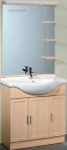 Roper Rhodes Accessories -  Meridian 800mm Lighting Can/mir/shlv Bch