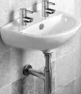 Roper Rhodes Basins -  Roper Rhodes Micra 450 Basin Double Tap Hole