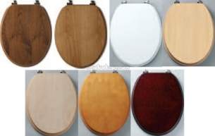 Tavistock Toilet Seats -  Millennium Wc Seat Beech Chrome Plated Hinge