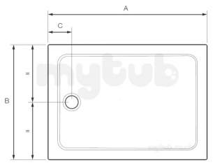 Mira Flight Shower Trays -  Mira Flight Low 1000x800 Tray 4ups