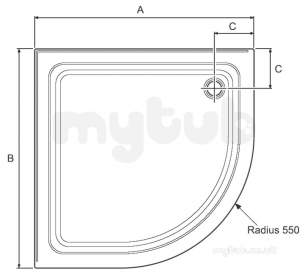 Mira Flight Shower Trays -  Mira Flight 800 Quad Tray And Waste 2 Ups