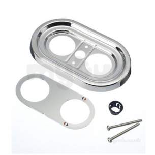 Mira Commercial Domestic Spares -  Mira Concealing Plate Pack Chrome