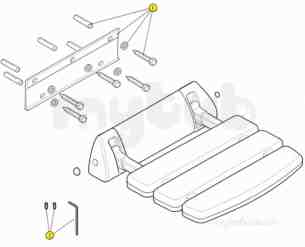 Mira Commercial Domestic Spares -  Mira W/plate And Fixing Screws For Seat