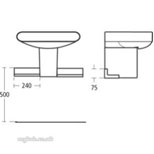Ideal Standard Art and design Furniture -  Ideal Standard Moments K2195 240mm Shelf Gloss White K2195wg