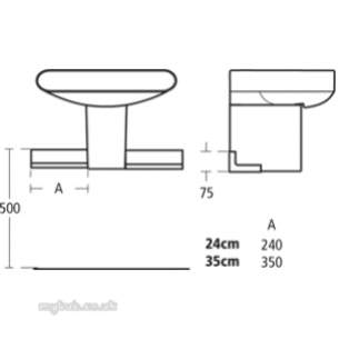 Ideal Standard Art and design Furniture -  Ideal Standard Moments K2196 350mm Shelf Light Oak