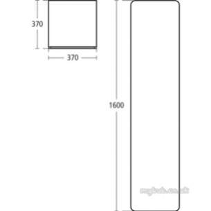 Ideal Standard Art and design Furniture -  Ideal Standard Moments K2191 370mm Tall Storage Unit Gw K2191wg