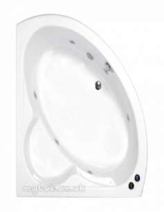 Eastbrook Baths -  19-007 Monarch Cornr 5mm 6 Jet Chrome Plated Whirlpool