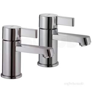 Aqualisa Axis Brassware -  Aqualisa 450.01 Chrome Double Handle Deck Mount Basin Tap Set Of 2