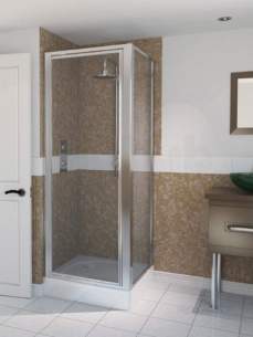 Aqualux Aqua Ranges -  Fen1124aqu White Aqua 4 Pivot Door And Side Panel Pack 1850x760mm