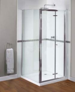 Aqualux Shine Products -  Fen1002aqu Polished Silver Shine Xtra Clear Glass Shower Side Panel 1850x760mm