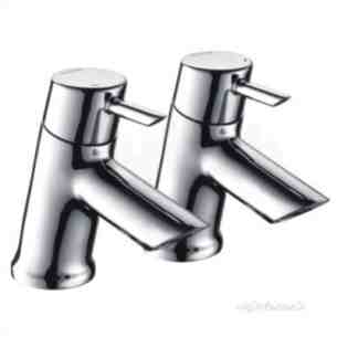 Bristan Brassware -  Bristan Ae 1/2 C Polished Chrome Acute Double Handle Deck Mount Basin Taps 112 Mm