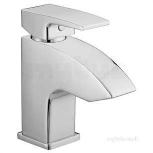 Bristan Brassware -  Bristan Cv Ebas C Chrome Curvare Basin Mixer With Eco-click And Clicker Waste