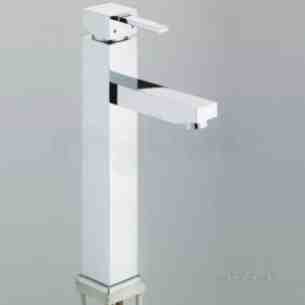 Bristan Brassware -  Bristan Qd Tbas C Polished Chrome Quadrato Quadrato Tall Deck Mount Bath Filler 285mm