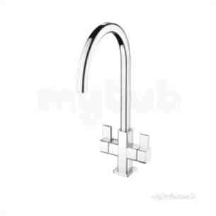 Bristan Brassware -  Bristan Qb Sink C Polished Chrome Qubo Qubo Single Flow Kitchen Sink Mixer