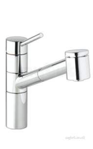 Carron Phoenix Taps And Mixers -  Carron Phoenix 2t0851 Argenta Chrome Single Handle Kitchen Tap With Pull Out Spray