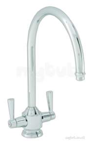 Carron Phoenix Taps And Mixers -  Carron Phoenix 2t0973 Chrome Arterian Chrome Double Handle Kitchen Tap