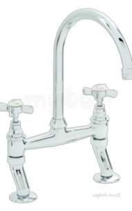 Carron Phoenix Taps and Mixers -  Carron Phoenix 2t0982 Chrome Atholl Chrome Double Handle Kitchen Faucet