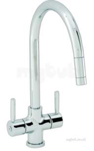 Carron Phoenix Taps and Mixers -  Carron Phoenix 2t0977 Averon Brushed Nickel Kitchen Tap With Pullout Spray