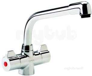 Carron Phoenix Taps and Mixers -  Carron Phoenix 2t0880-3 Chrome Aztec Monobloc Kitchen Mixer With Quarter Turn Operation