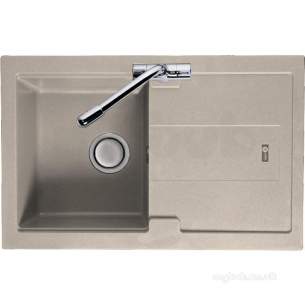 Carron Trade Sinks -  Champagne Bali Reversible Kitchen Sink With Compact Single Bowl And Drainer