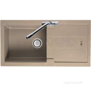 Carron Trade Sinks -  Champagne Bali Reversible Kitchen Sink With Large Single Bowl And Drainer