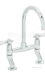 Carron Phoenix Taps and Mixers -  Carron Phoenix 2t0983 Chrome Barra Chrome Double Handle Kitchen Tap