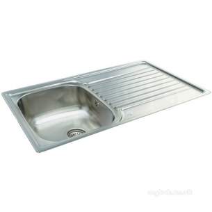 Carron Retail Sinks -  Contessa Kitchen Sink With Left Hand Single Bowl And Drainer