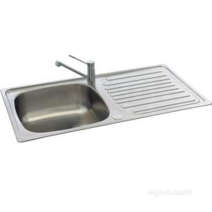 Carron Retail Sinks -  Contessa Kitchen Sink With Left Hand Large Single Bowl And Drainer