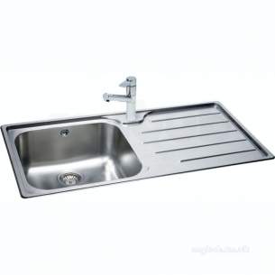 Carron Trade Sinks -  Isis Deep Square Single Bowl Kitchen Sink With Right Hand Drainer
