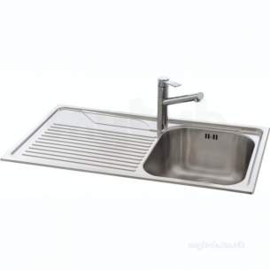 Carron Retail Sinks -  101.0042.951 Ss Lavella Kitchen Sink With Left Hand Single Bowl And Drainer