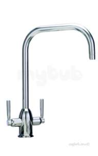 Carron Phoenix Taps and Mixers -  Carron Phoenix 2t0907 Chrome Lucida Chrome Double Handle Kitchen Tap Deck Mount