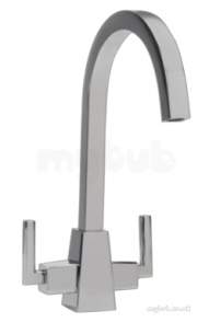 Carron Phoenix Taps and Mixers -  Carron Phoenix 2t0910 Brushed Nickel Maya Brushed Nickel Double Handle Kitchen Faucet