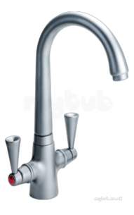 Carron Phoenix Taps And Mixers -  Carron Phoenix 2t0847 Brushed Nickel Opus Brushed Nickel Double Handle Kitchen Tap
