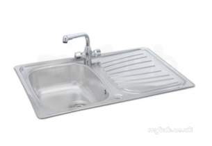 Carron Trade Sinks -  Precision Plus Heavy-gauge Kitchen Sink With Compact Single Bowl And Drainer