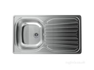 Carron Trade Sinks -  Precision Plus Unpolished Kitchen Sink With Compact Single Bowl And Drainer