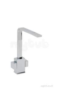 Carron Phoenix Taps and Mixers -  Carron Phoenix 2t0974 Chrome Qubix Chrome Double Handle Kitchen Tap Deck Mount