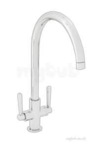 Carron Phoenix Taps and Mixers -  Carron Phoenix 2t1008 Chrome Savona Chrome Double Handle Kitchen Tap Deck Mount