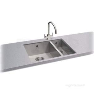 Carron Trade Sinks -  Tetra Kitchen Sink With Deep 1.5 Bowl And Right Hand Drainer