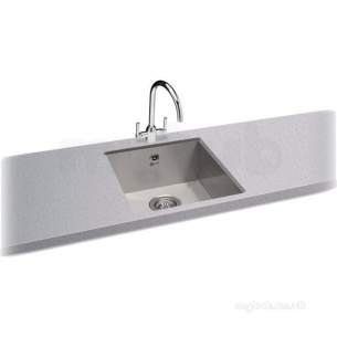 Carron Phoenix 122 0155 130 Ss Tetra Kitchen Sink With Deep Single Bowl 410x460mm