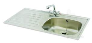 Carron Trade Sinks -  Unisink Single Tap Kitchen Sink With Single Bowl And Right Hand Drainer