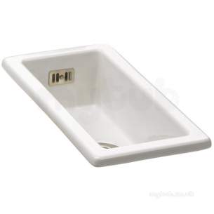 Carron Retail Sinks -  Carron Phoenix Cwc050wh1wca White Waterford Ceramic Single Bowl Kitchen Sink 250x475mm