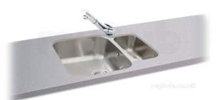 Carron Trade Sinks -  Carron Phoenix 122.0167.720 Ss Zeta Undermount Kitchen Sink With 1.5 Bowl