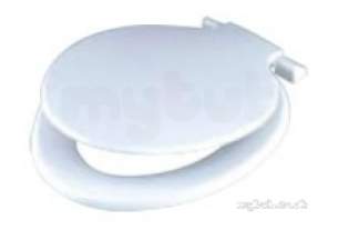 Celmac Wc Seats -  Celmac Sca11wh White Calypso Toilet Seat And Cover With Plastic Hinges