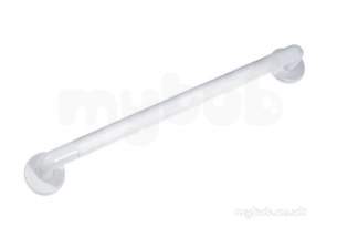 Center Grab Rails -  Center Brand 32660 White Abs Grab Rail 600mm Long